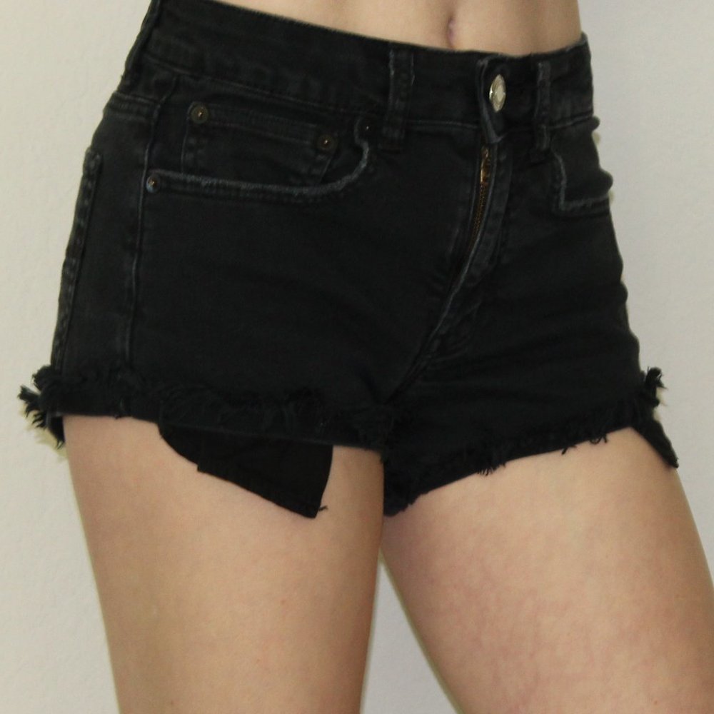 American Eagle Black Denim Shorts